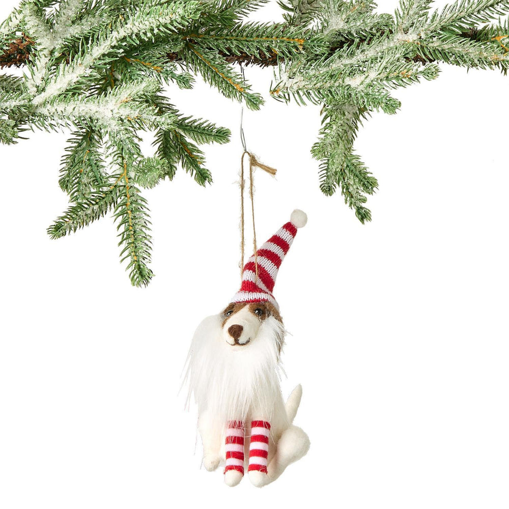 Two's Company Deck the Paws Hand-Crafted Felt Dog Ornament