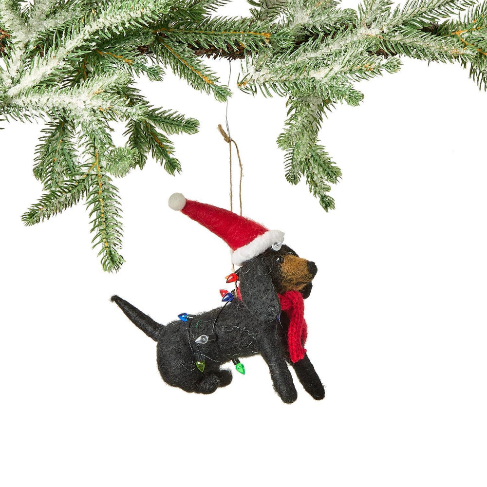 Two's Company Deck the Paws Hand-Crafted Felt Dog Ornament