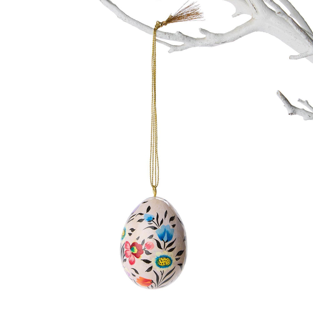 Two's Company Hand-Painted Easter Egg Ornaments
