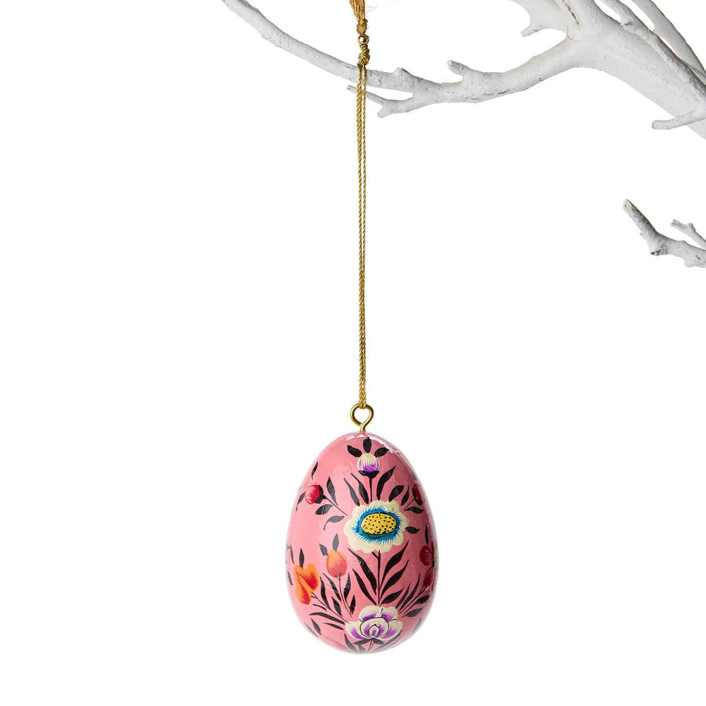Two's Company Hand-Painted Easter Egg Ornaments