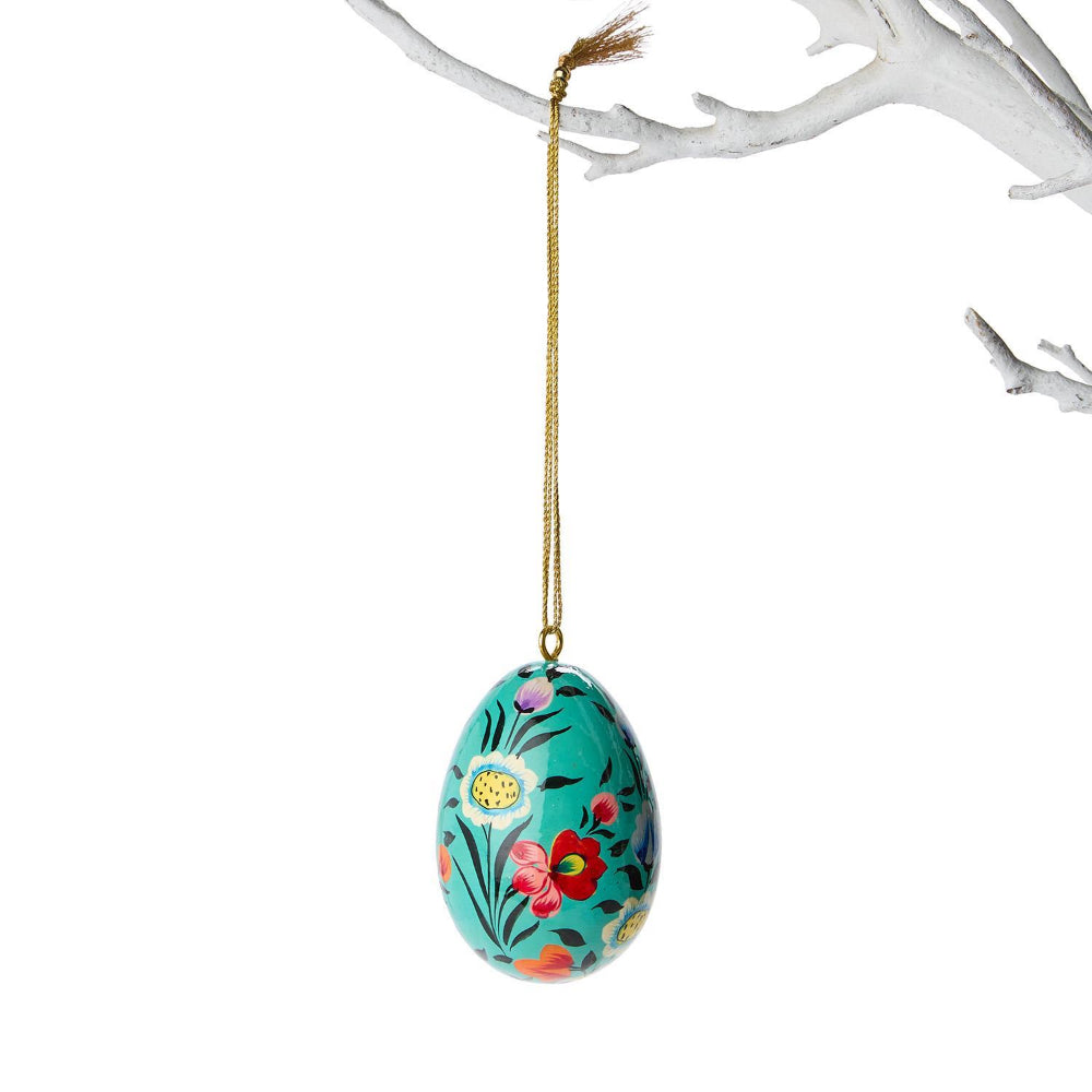 Two's Company Hand-Painted Easter Egg Ornaments