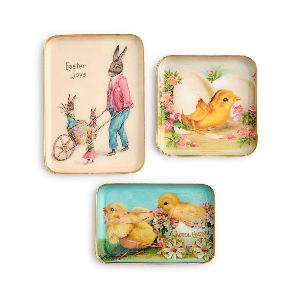 Two's Company Easter Decorative Metal Trays