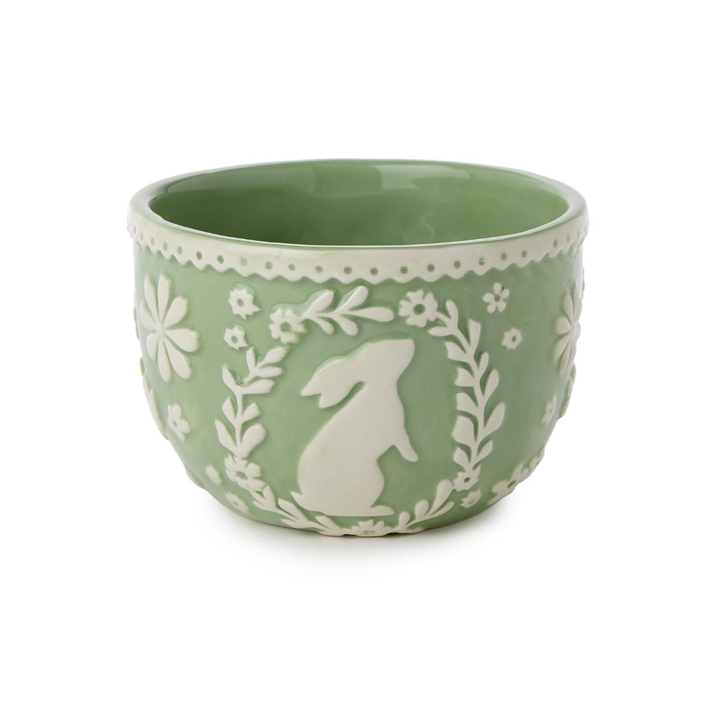 Two's Company Easter Whimsy Bunny Bowl