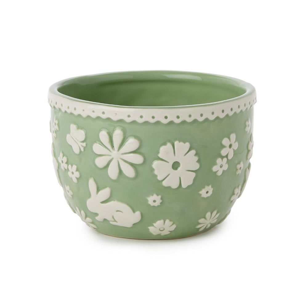 Two's Company Easter Whimsy Bunny Bowl