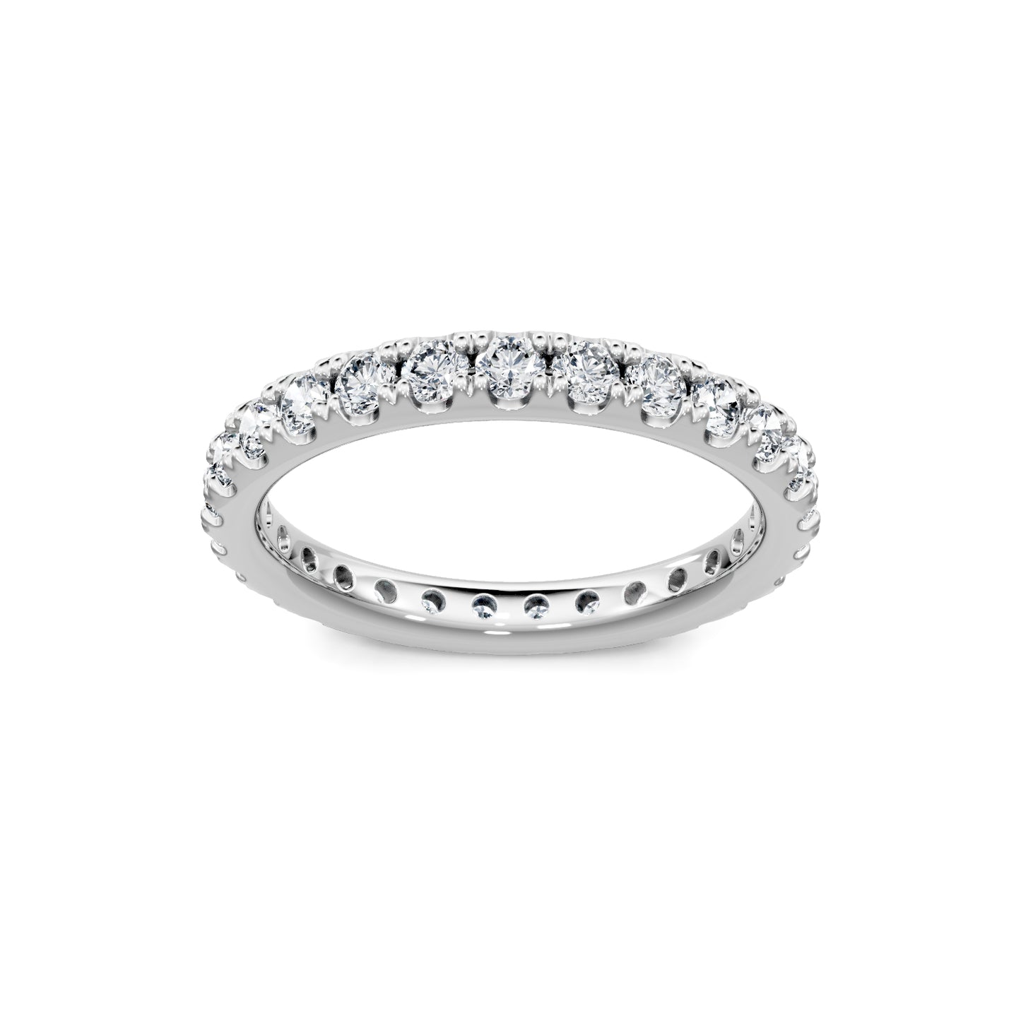 Smyth Signature Round Diamond Pave Eternity Band