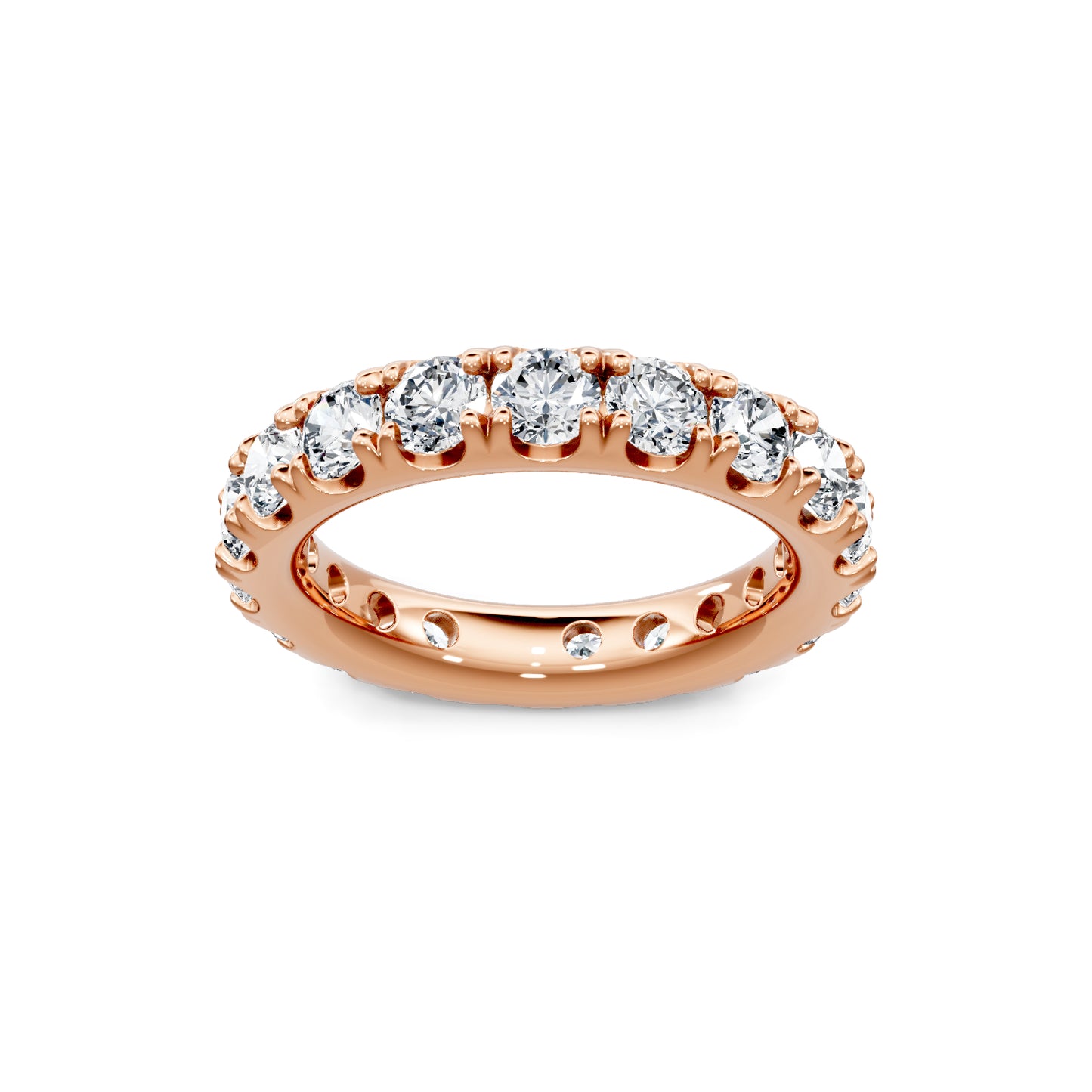 Smyth Signature Round Diamond Pave Eternity Band
