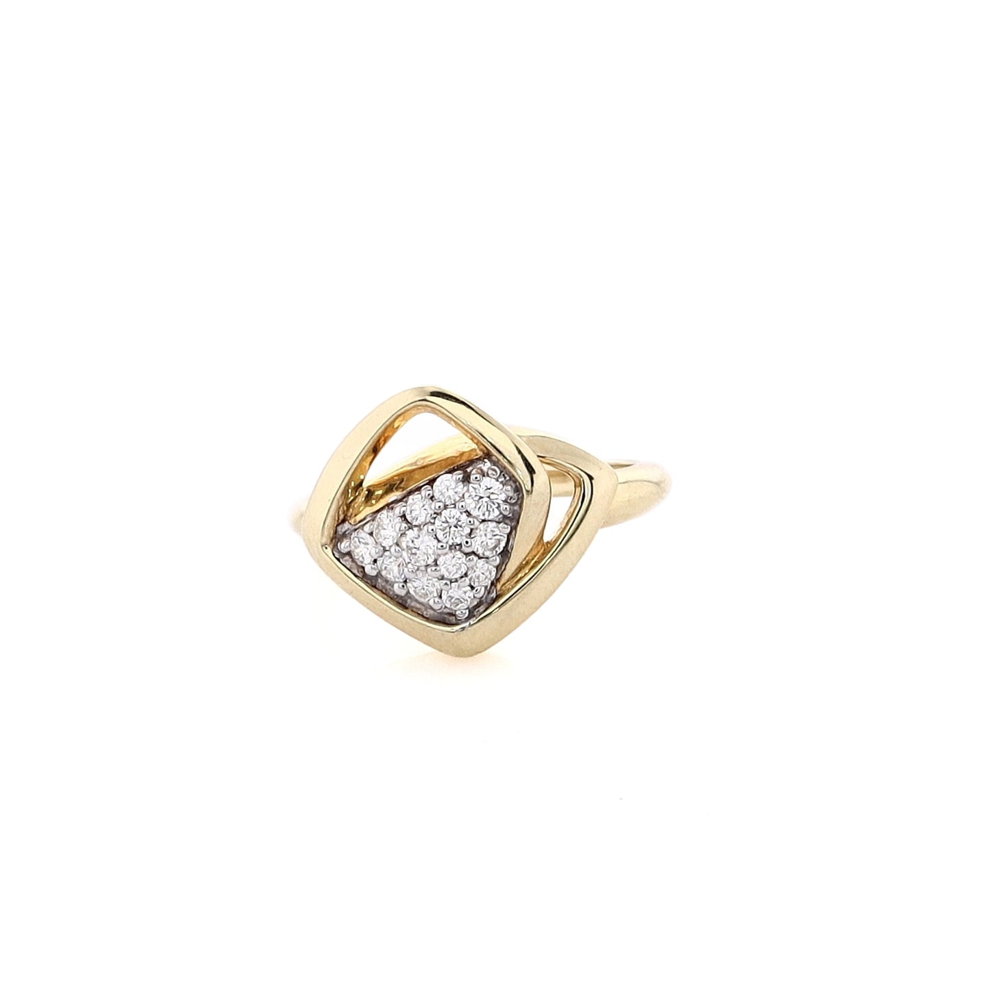 Judith Ripka 14k Selvaggia Ring with Diamonds