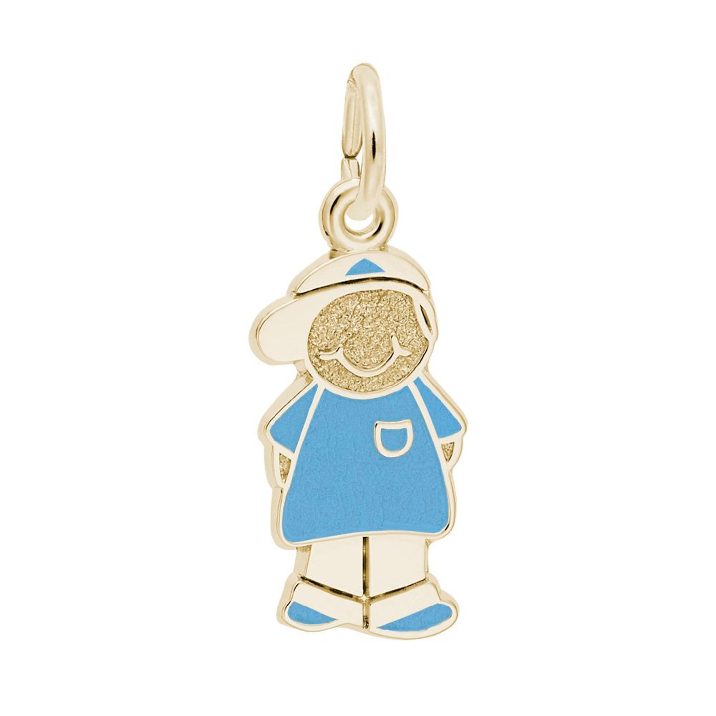 Painted Boy with Baseball Cap Charm