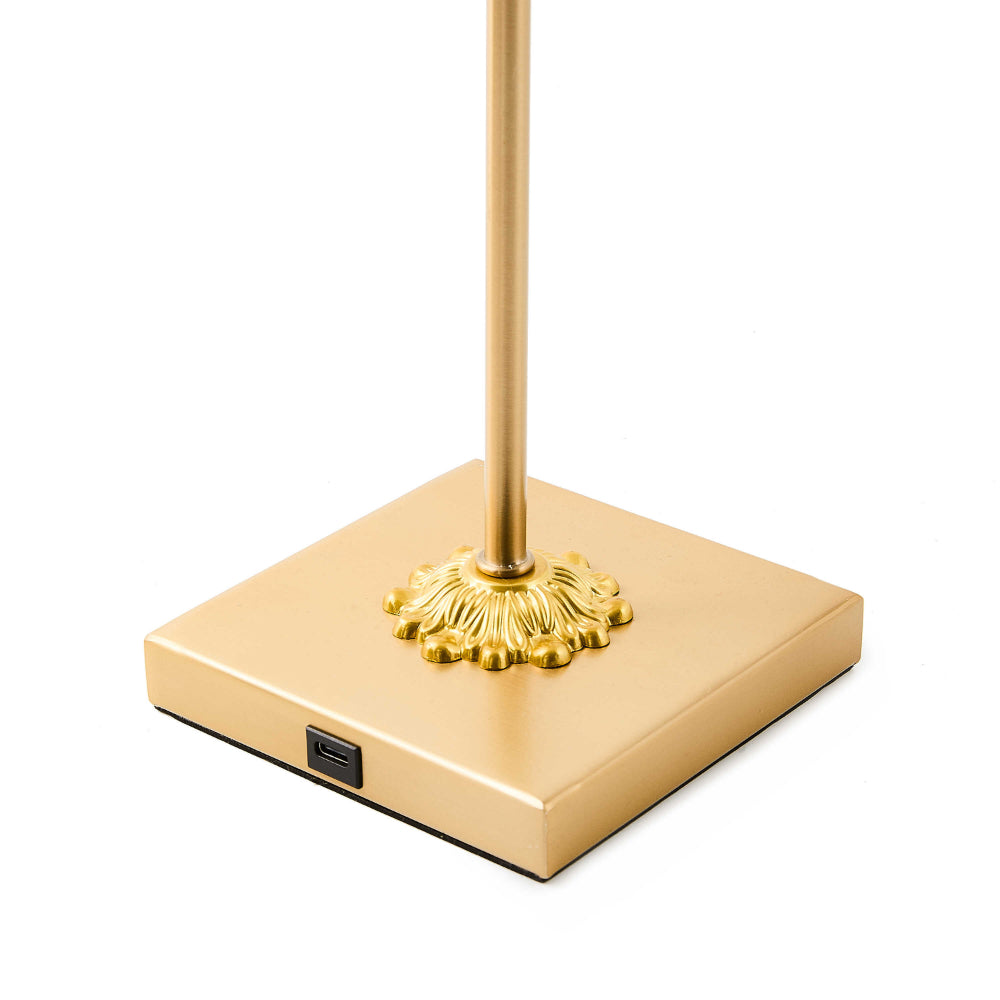 Mackenzie-Childs Rosy Check LED Rechargeable Cafe Table Lamp