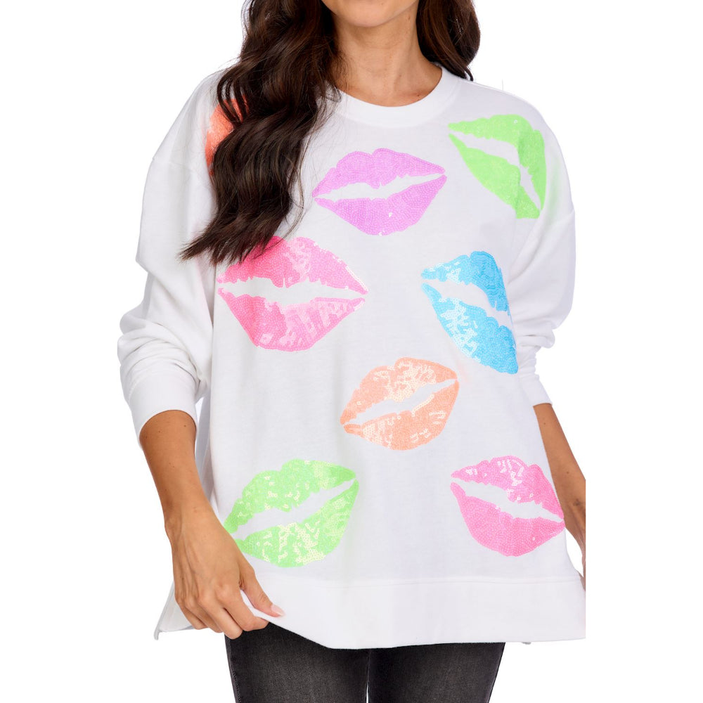 Mud Pie Valentine Sparkle Sweatshirt