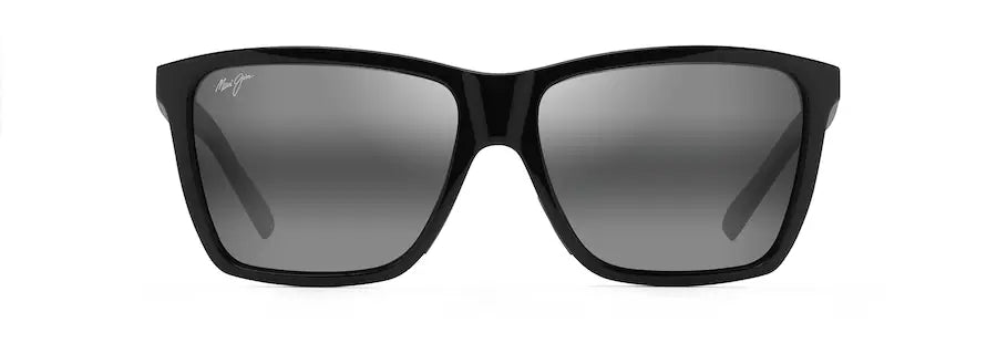 Maui Jim CRUZEM Polarized Rectangular Sunglasses - Black Gloss