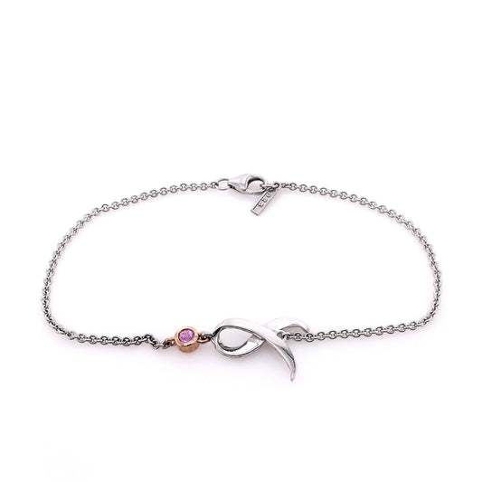 Tacori Sterling Silver 7" Shining Strength Pink Sapphire Bracelet