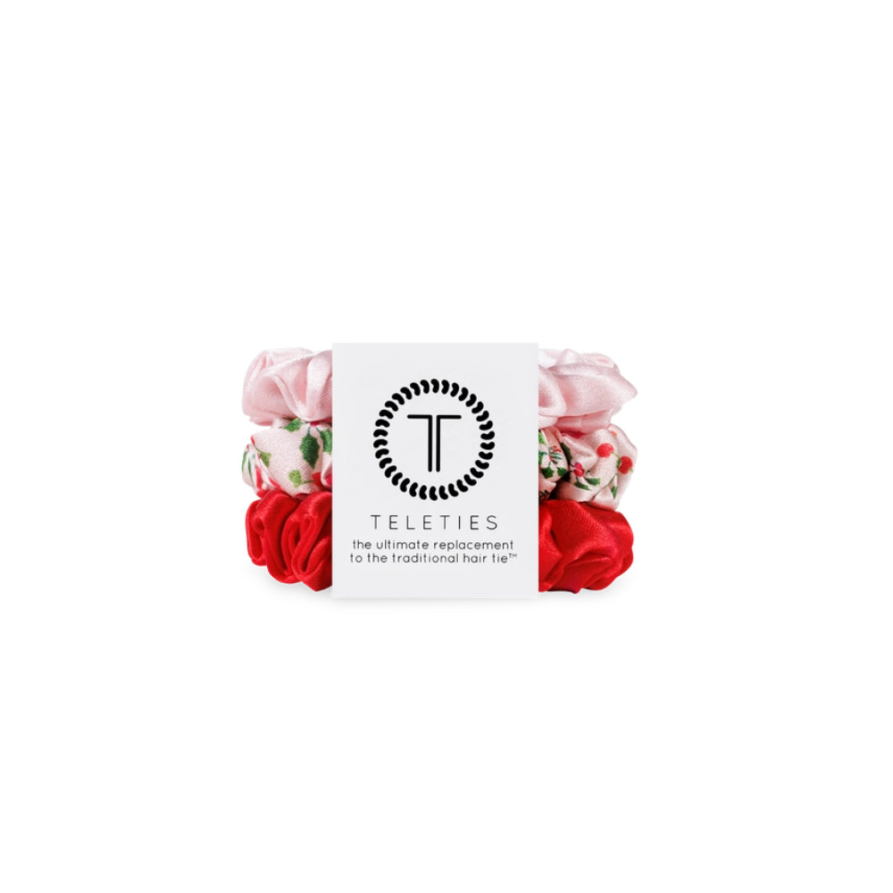 TELETIES Silk Hair Scrunchies - Holiday 2025