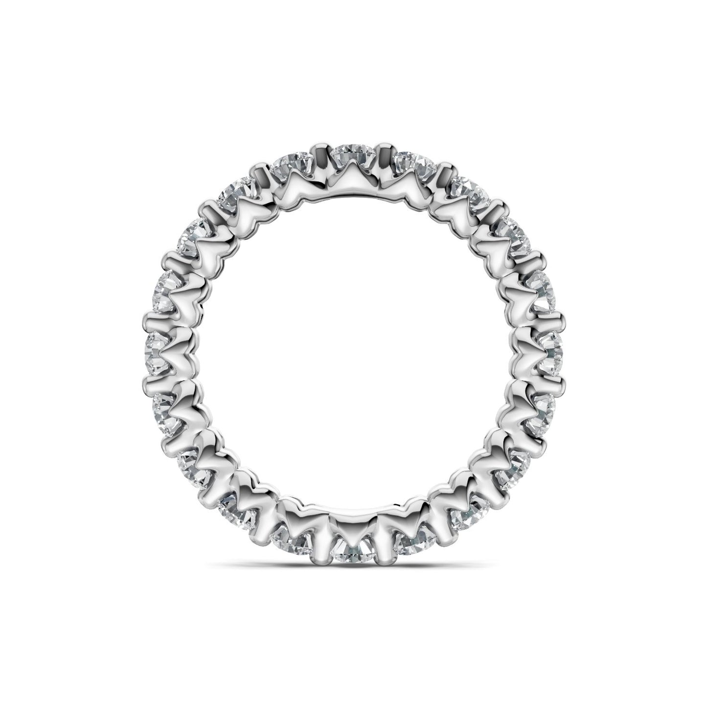 Smyth Signature Round Diamond Single Shared Prong Eternity Band