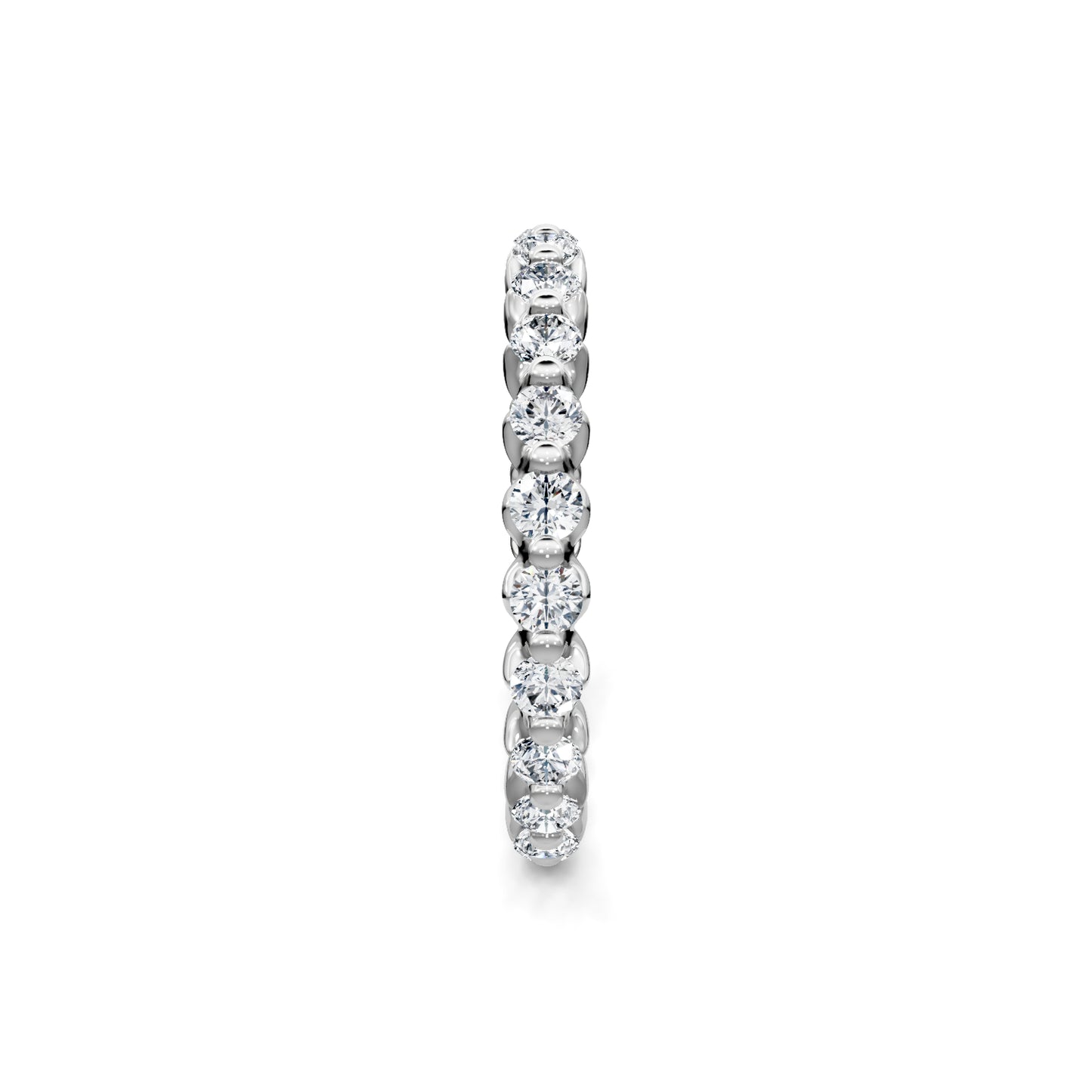 Smyth Signature Round Diamond Single Shared Prong Eternity Band