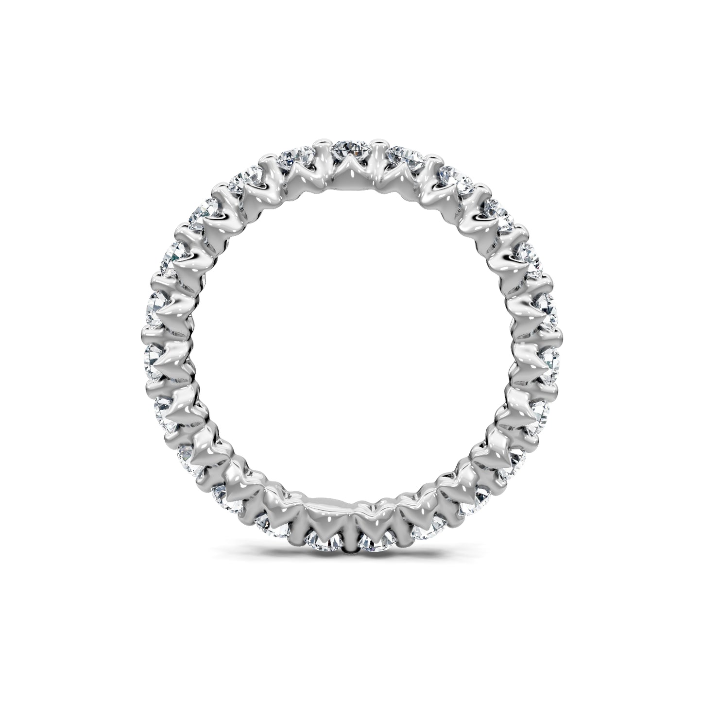 Smyth Signature Round Diamond Single Shared Prong Eternity Band