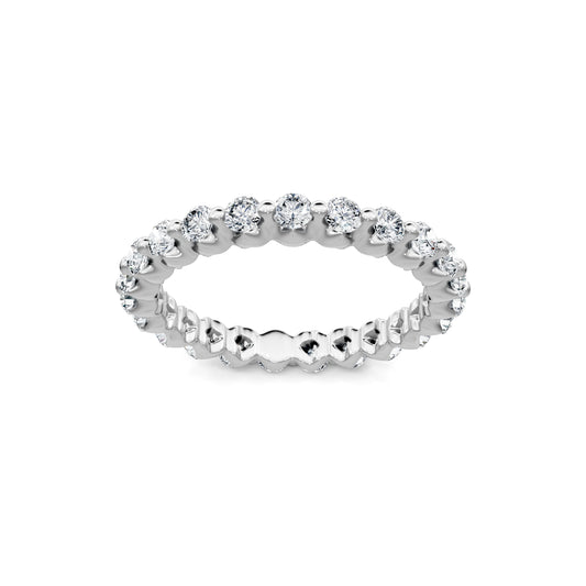 Smyth Signature Round Diamond Single Shared Prong Eternity Band