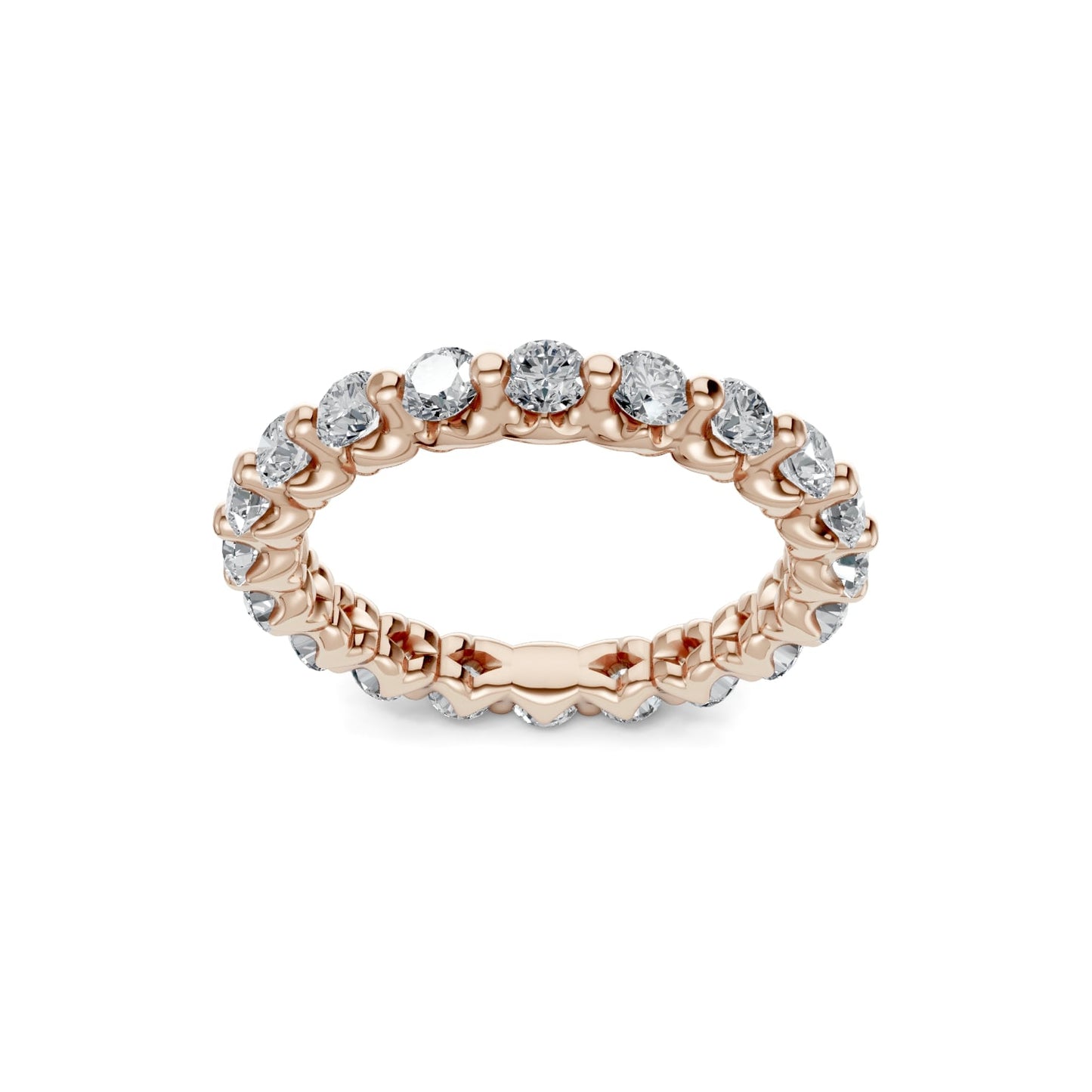 Smyth Signature Round Diamond Single Shared Prong Eternity Band