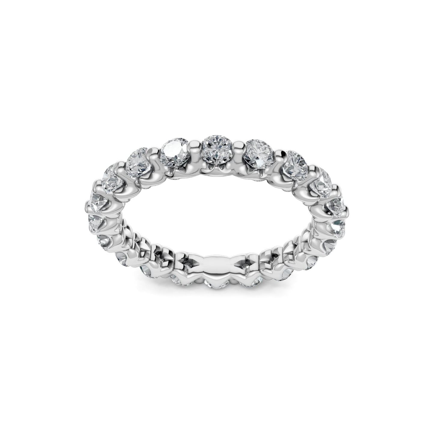 Smyth Signature Round Diamond Single Shared Prong Eternity Band