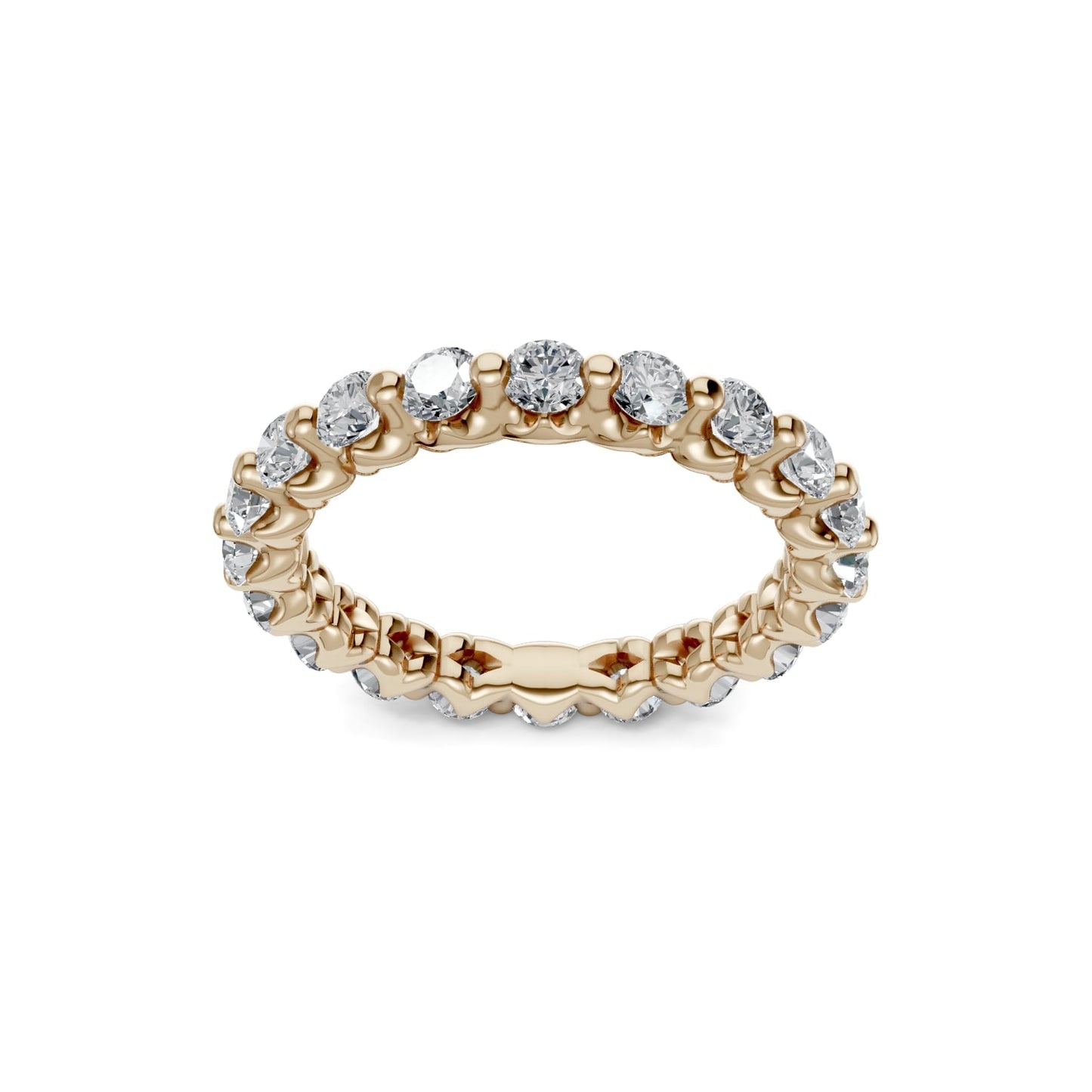 Smyth Signature Round Diamond Single Shared Prong Eternity Band
