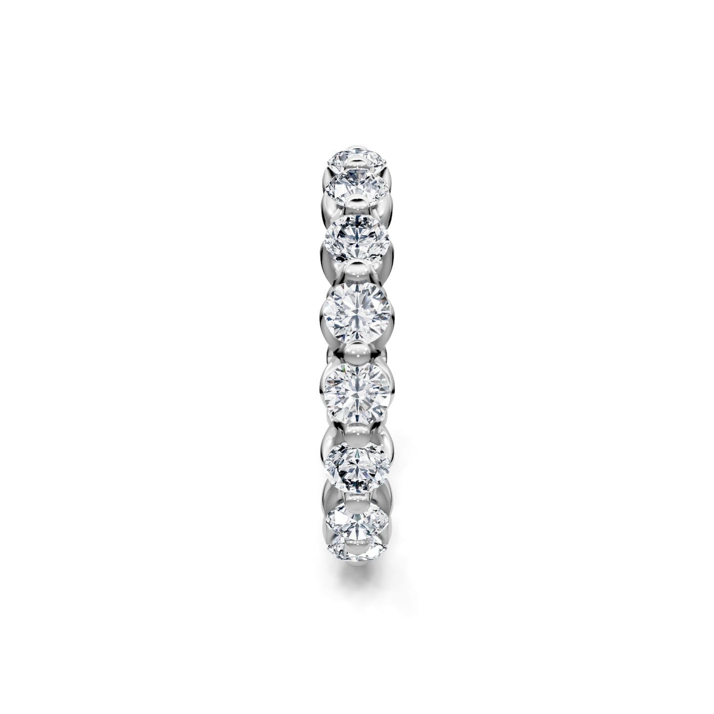 Smyth Signature Round Diamond Single Shared Prong Eternity Band