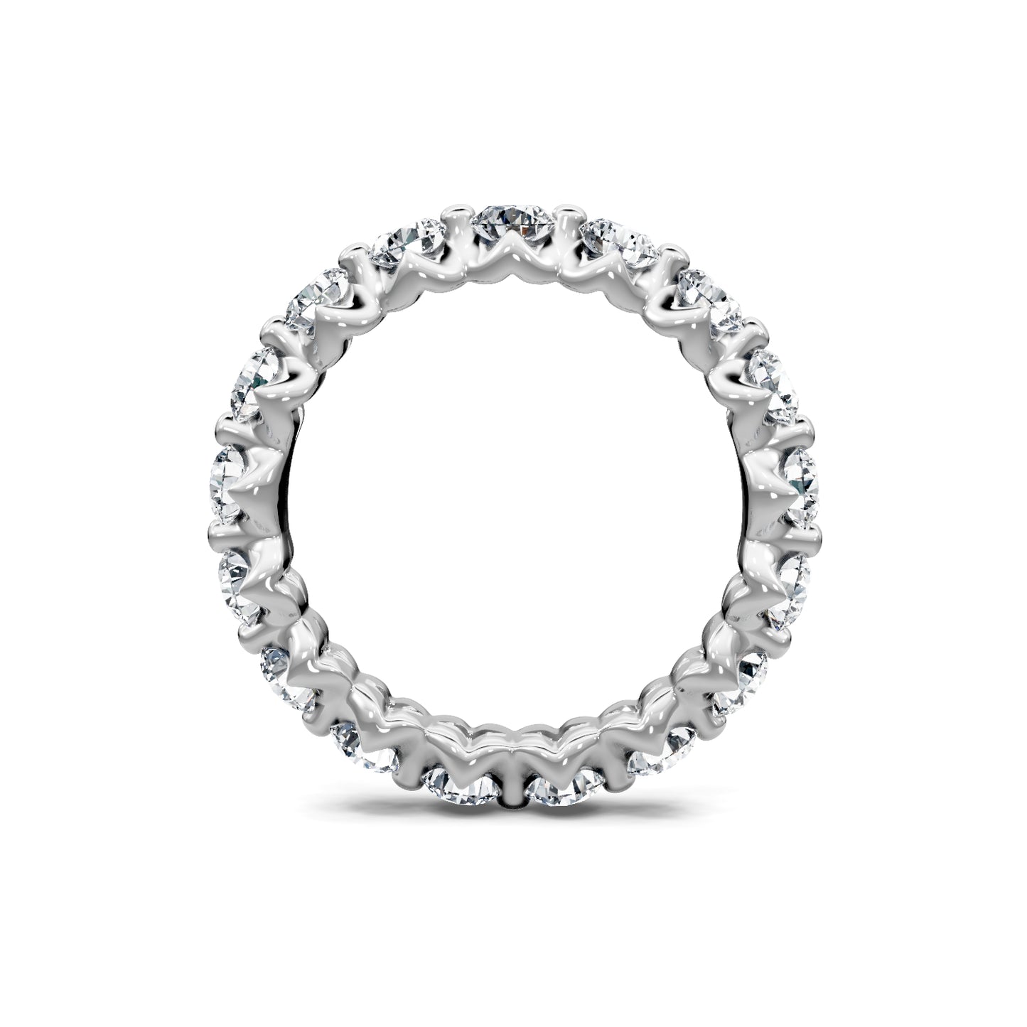 Smyth Signature Round Diamond Single Shared Prong Eternity Band