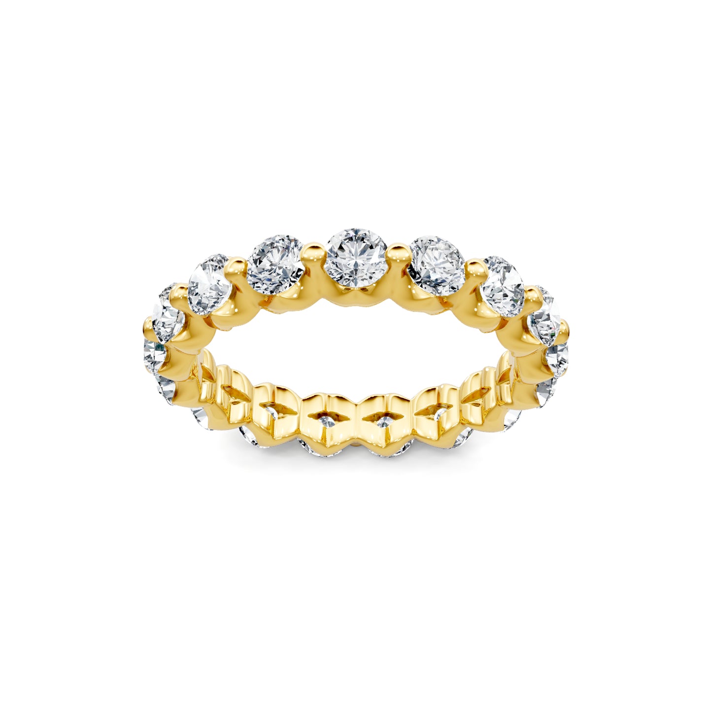 Smyth Signature Round Diamond Single Shared Prong Eternity Band