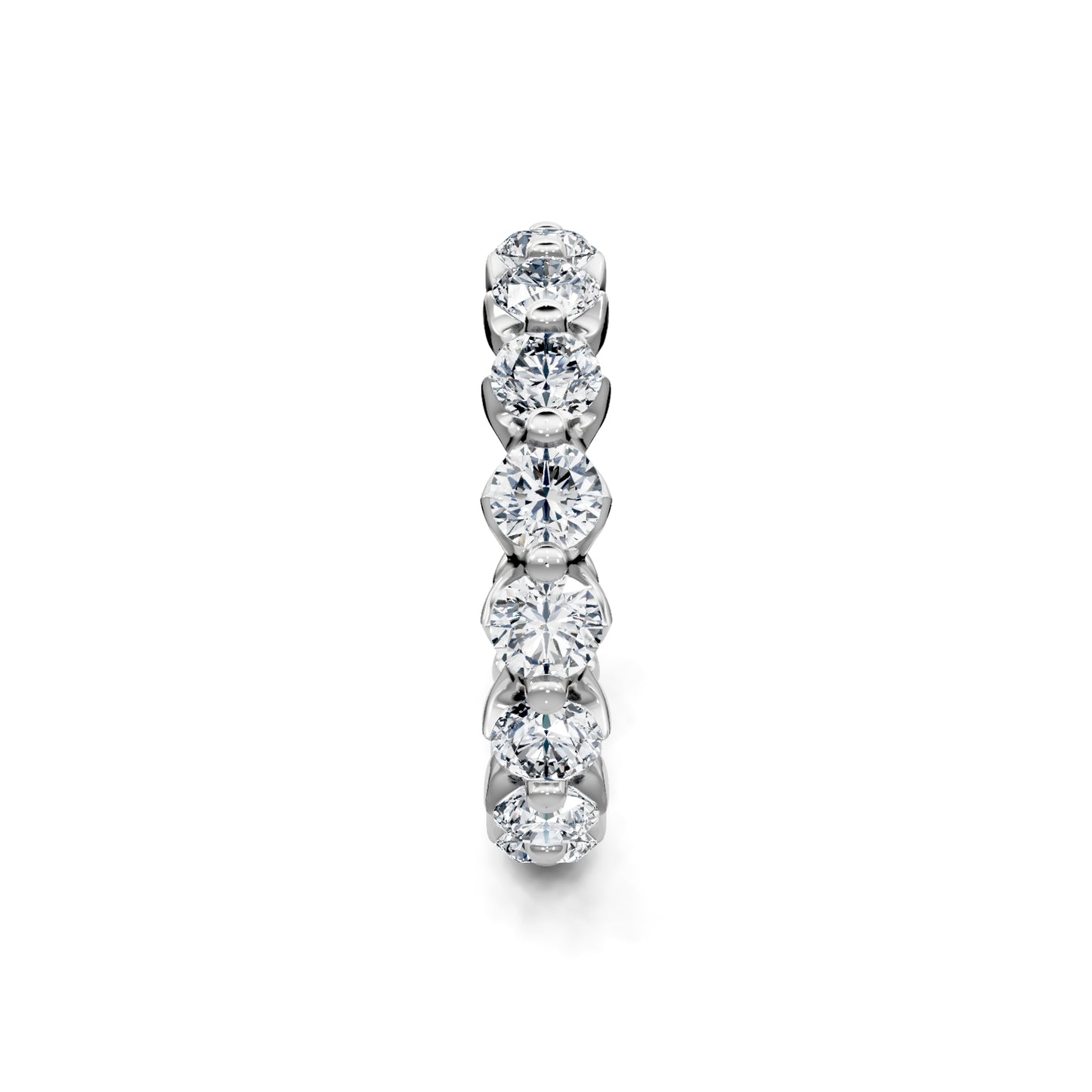 Smyth Signature Round Diamond Single Shared Prong Eternity Band