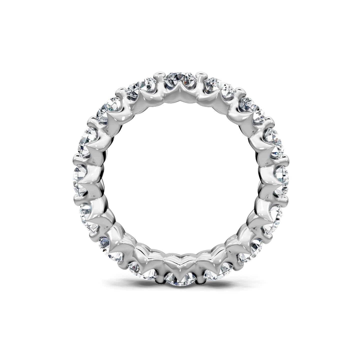 Smyth Signature Round Diamond Single Shared Prong Eternity Band