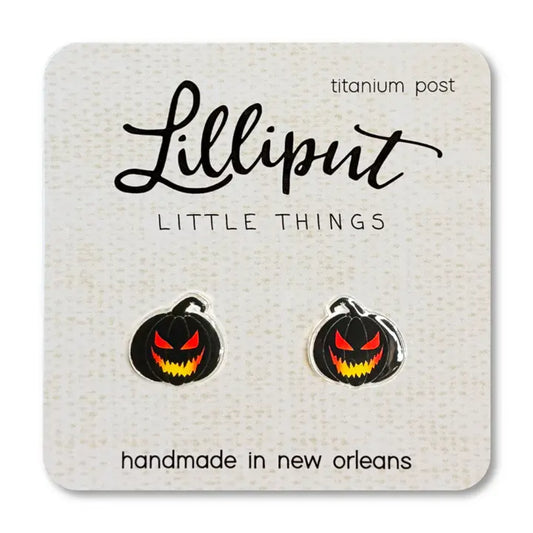 Lilliput Little Things Spooky Jack O' Lantern Earrings