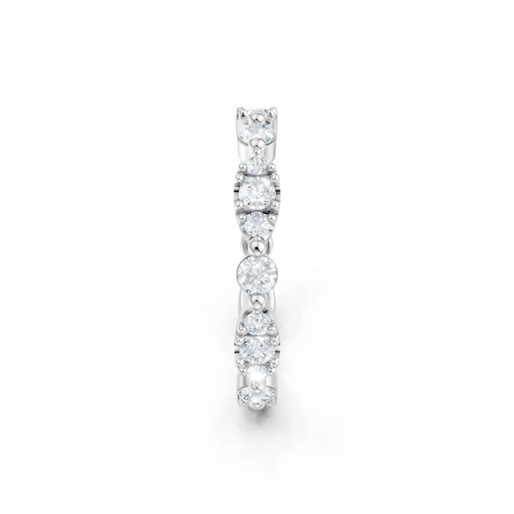 Diamond earring on a white background