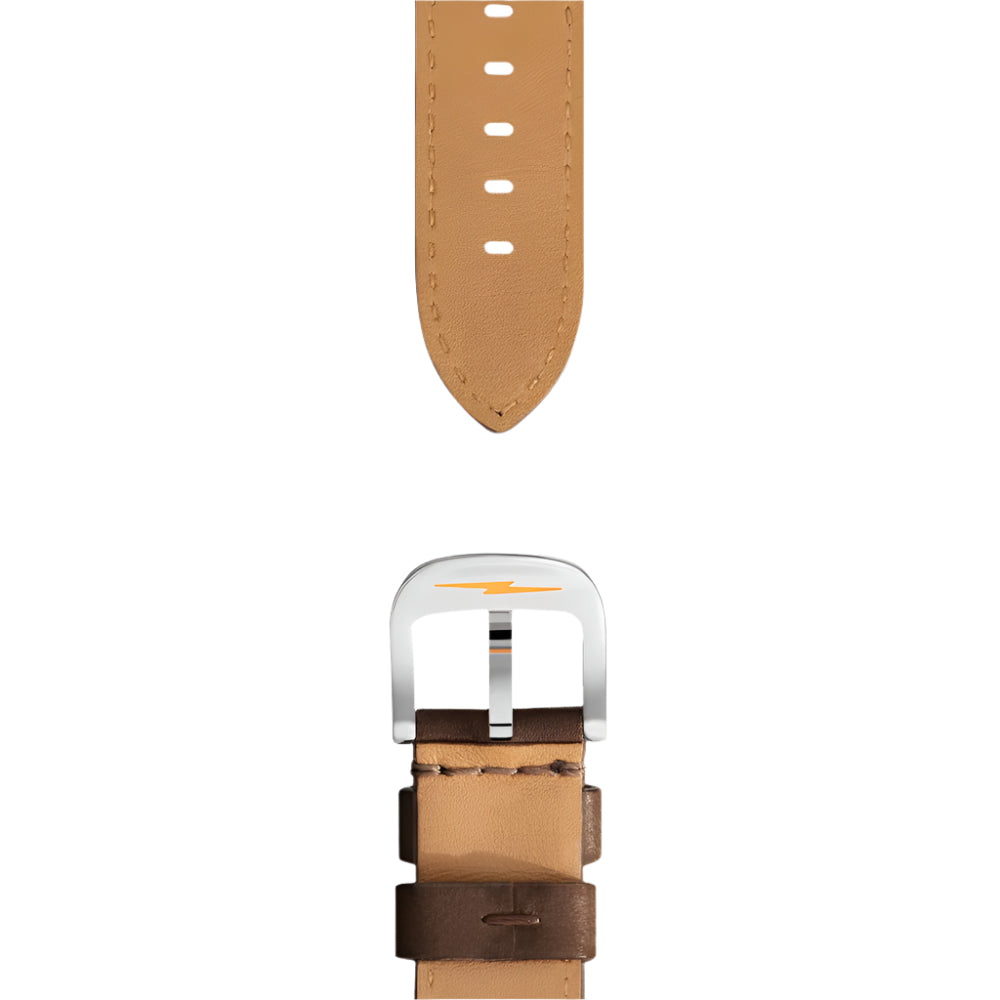 Shinola 20mm Dark Nut Brown Leather Watch Strap