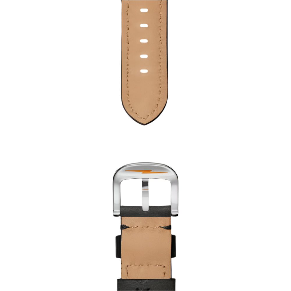 Shinola 22mm Black Leather Watch Strap