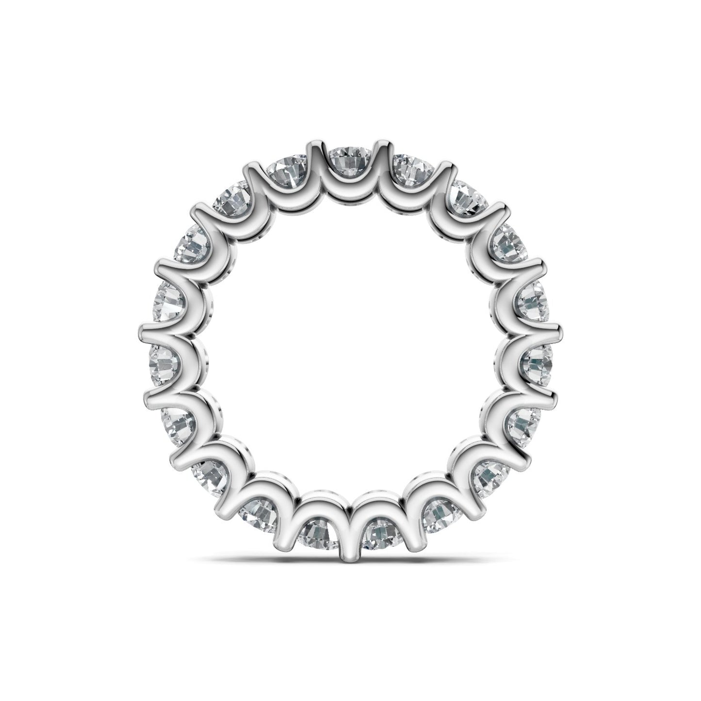 Smyth Signature Round Diamond U-Prong Eternity Band