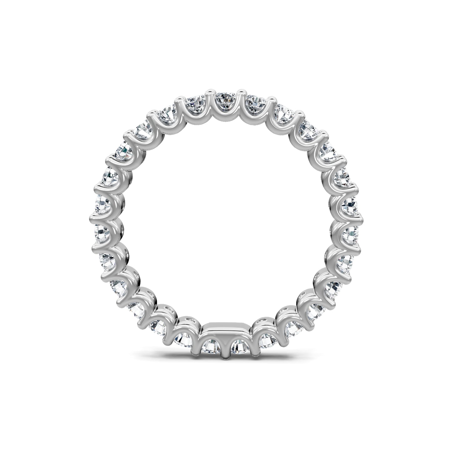 Smyth Signature Round Diamond U-Prong Eternity Band
