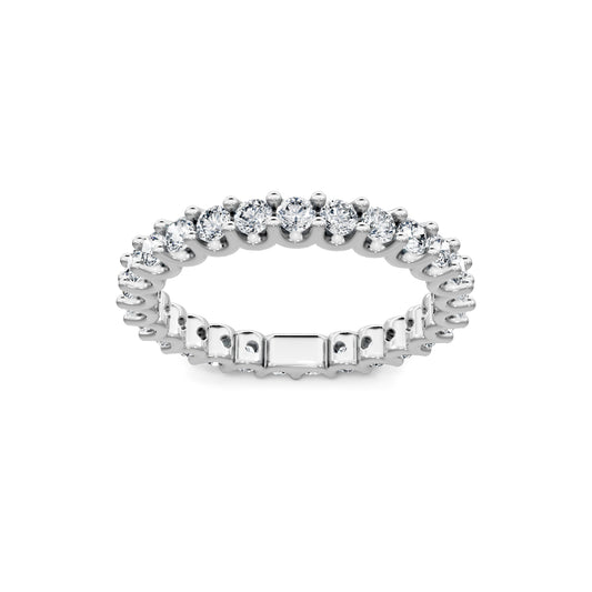 Smyth Signature Round Diamond U-Prong Eternity Band