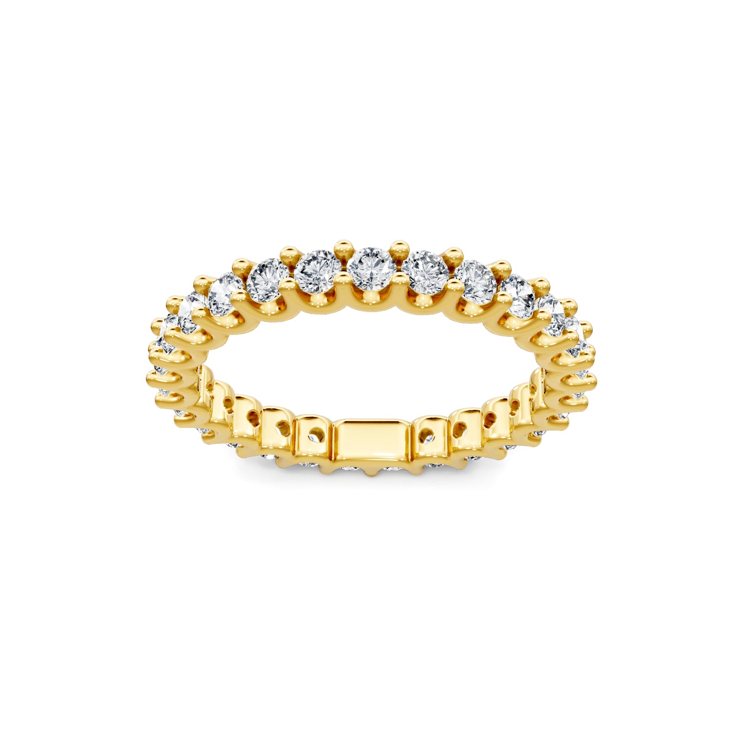 Smyth Signature Round Diamond U-Prong Eternity Band