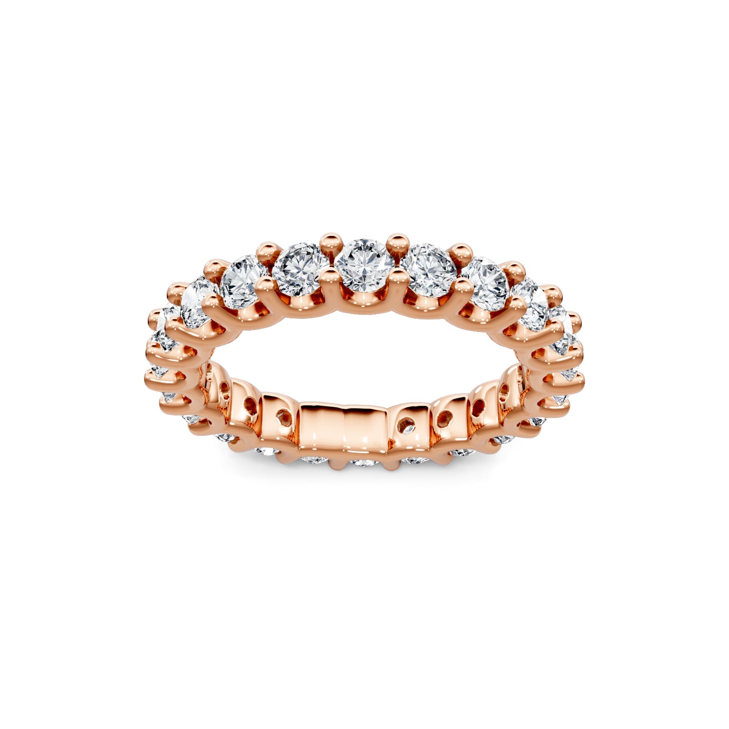 Smyth Signature Round Diamond U-Prong Eternity Band