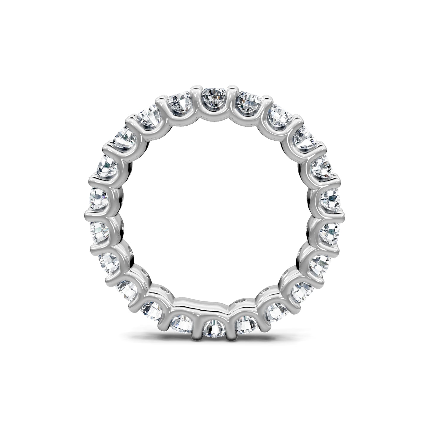 Smyth Signature Round Diamond U-Prong Eternity Band