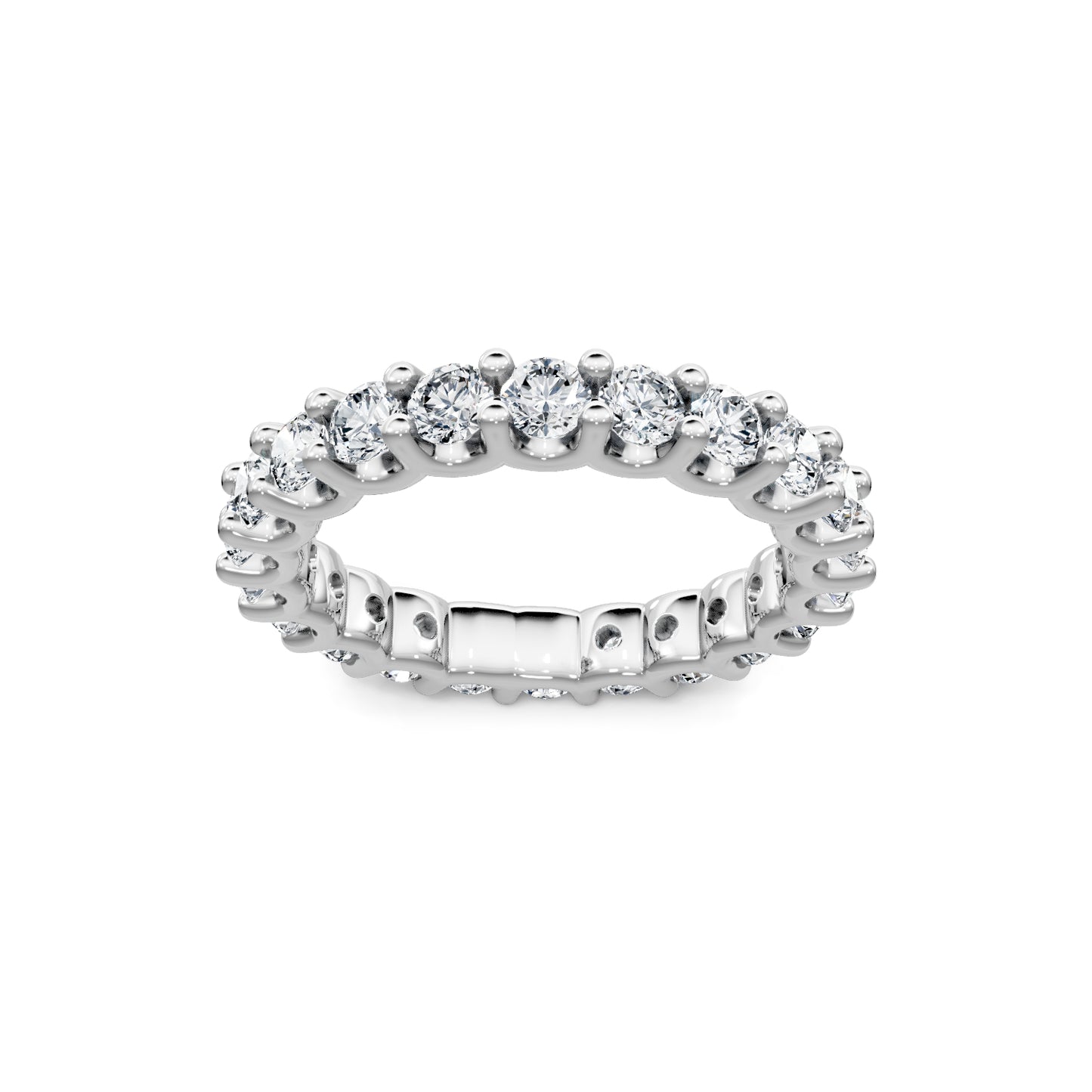 Smyth Signature Round Diamond U-Prong Eternity Band