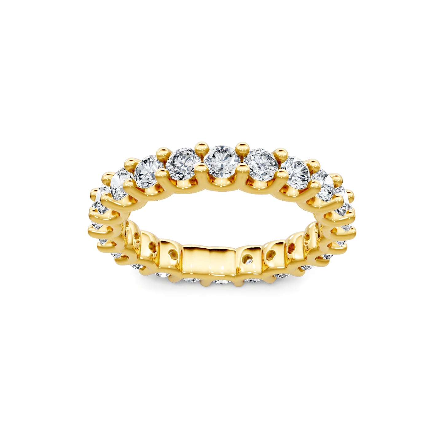 Smyth Signature Round Diamond U-Prong Eternity Band