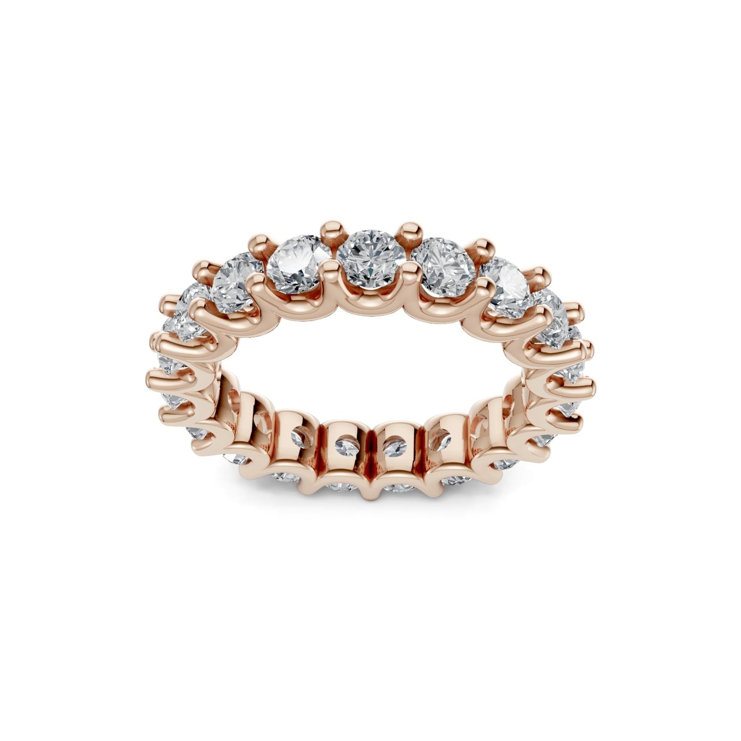 Smyth Signature Round Diamond U-Prong Eternity Band