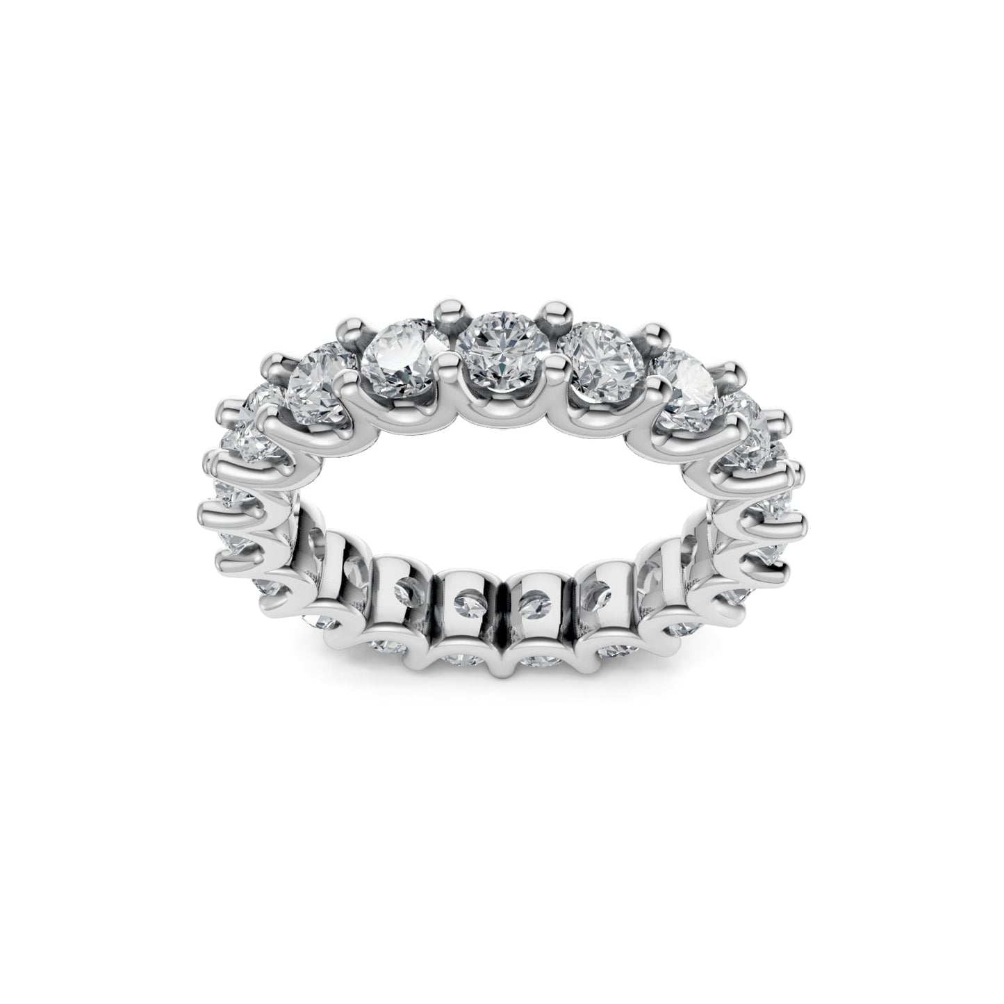 Smyth Signature Round Diamond U-Prong Eternity Band