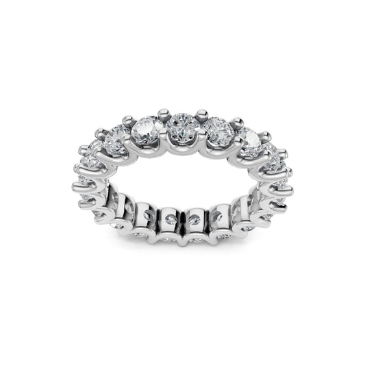 Smyth Signature Round Diamond U-Prong Eternity Band