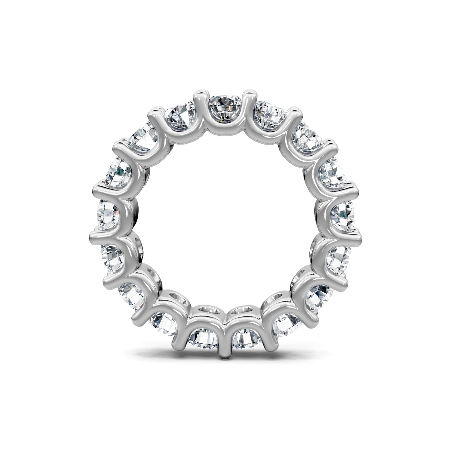 Smyth Signature Round Diamond U-Prong Eternity Band