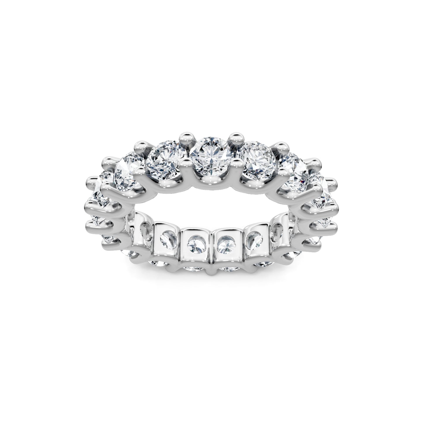 Smyth Signature Round Diamond U-Prong Eternity Band