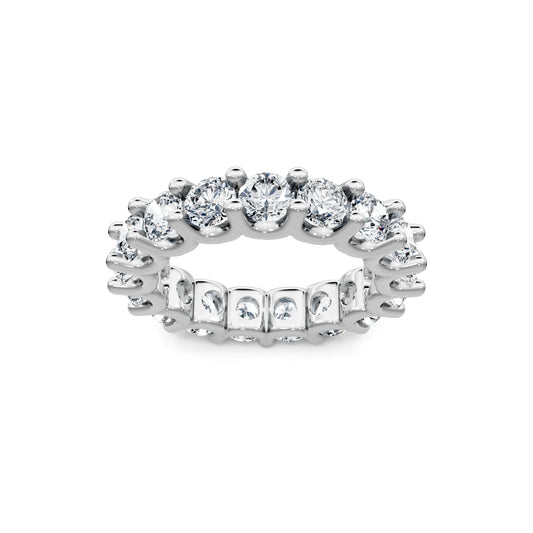 Smyth Signature Round Diamond U-Prong Eternity Band
