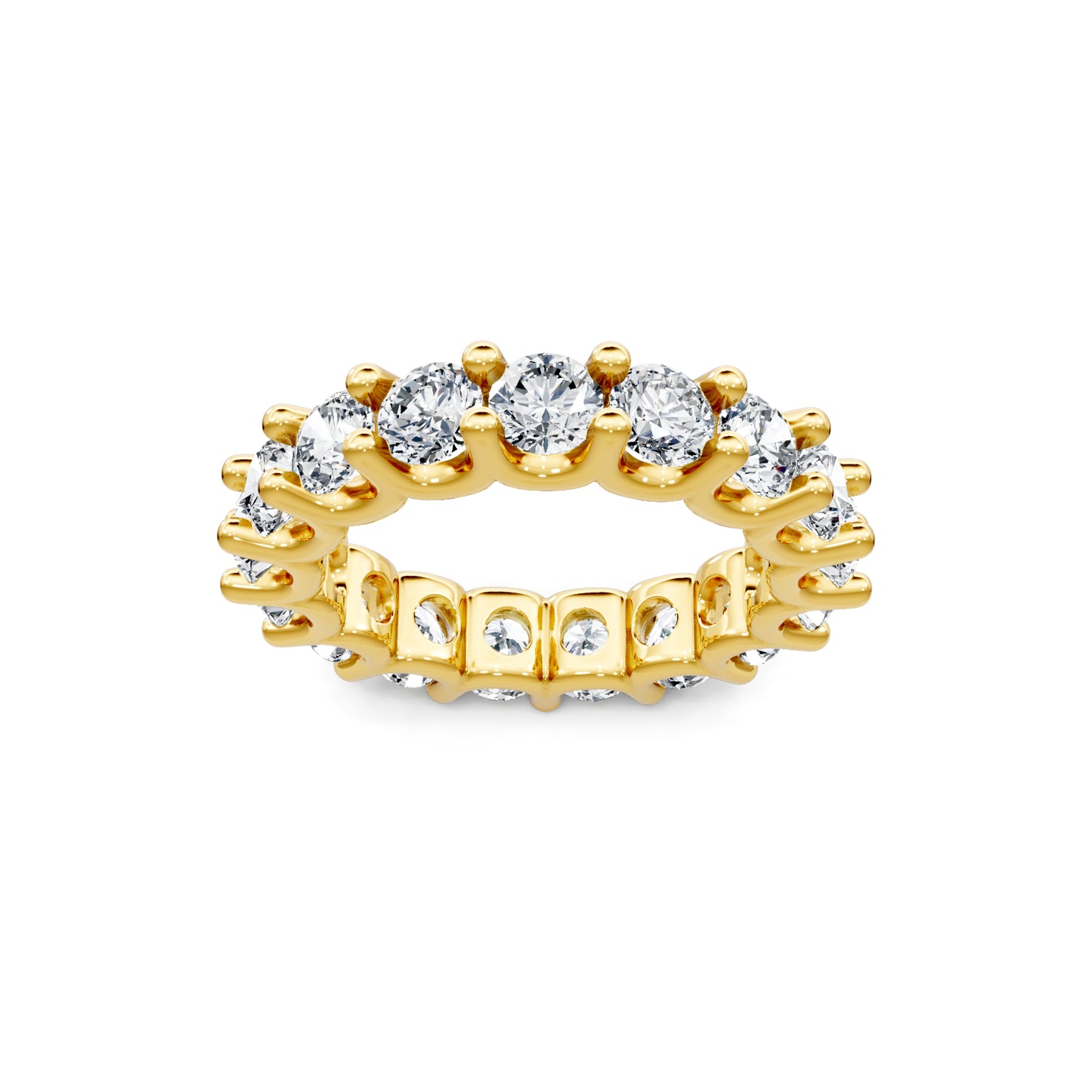 Smyth Signature Round Diamond U-Prong Eternity Band