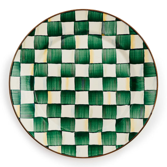 Mackenzie-Childs Emerald Check Charger/Plate