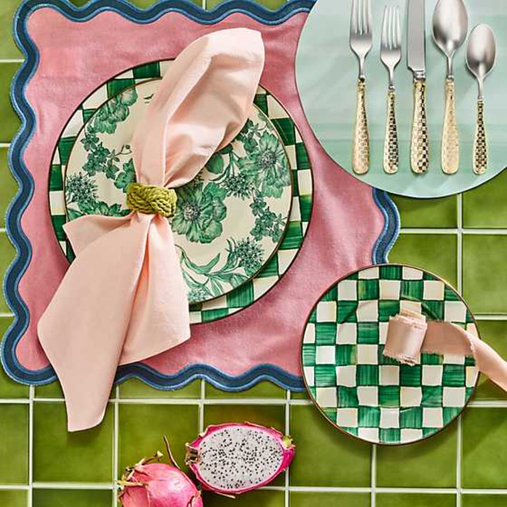 Mackenzie-Childs Emerald English Garden Charger/Plate